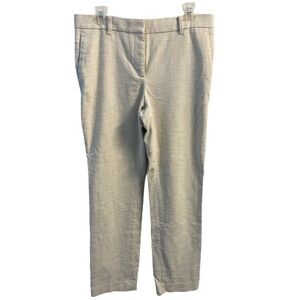Ann Taylor Tweed Textured High Rise Pants In Oatmeal Size 6 Straight Leg